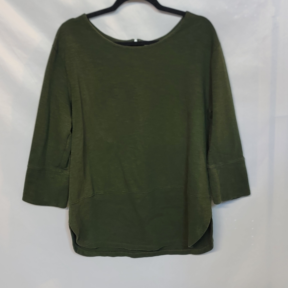 Merona Scoop Neck Tunic In Olive Green